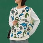 Cartoon Dinosaur Print Sweater Vest