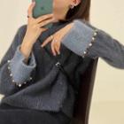 Beaded Sweater Gray - One Size