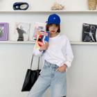 Slit-side Monotone Sweatshirt