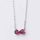 925 Sterling Silver Bow Necklace