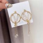 Faux Crystal Alloy Fringed Earring 1 Pair - Earrings - One Size