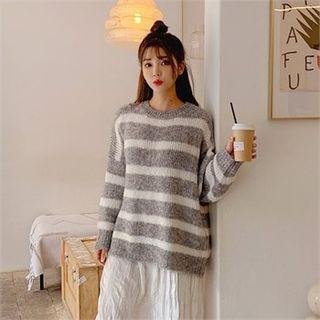 Striped Oversized Woolen Sweater
