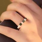 Freshwater Pearl Agate Bead Alloy Ring