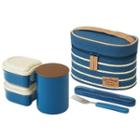 Retro French Thermal Lunch Box Set (navy)