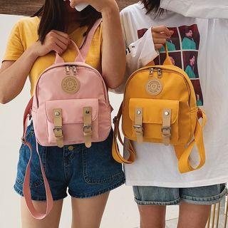 Logo Nylon Top Handle Backpack