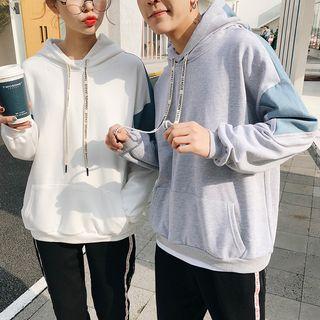 Couple Matching Denim Panel Hoodie / Sweatpants