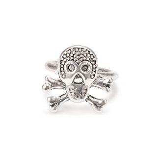 Alloy Skull Ring F0033 - Silver - One Size