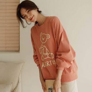 Illustrated Drop-shoulder Sweatshirt