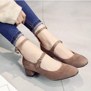 Chunky Heel Ankle Strap Mary Jane Shoes