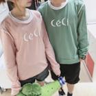 Couple Matching Lettering Long-sleeve T-shirt