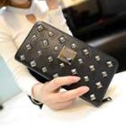 Faux-leather Studded Clutch