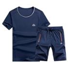 Set: Short-sleeve Plain T-shirt + Sweat Shorts