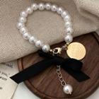 Ribbon Freshwater Pearl Bracelet Bracelet - White - One Size