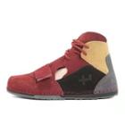 Color Panel Lace-up Short Boots