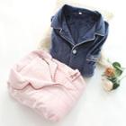 Letter Embroidered Furry Jacket