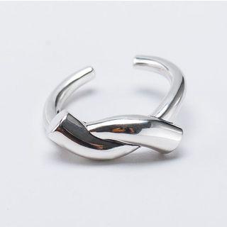 Cross Open Ring Silver - One Size