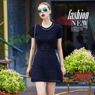 Pointelle Knit Dress