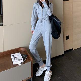 Set: Hooded Cropped Jacket + Sweatpants