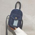 Mini Lettering Denim Crossbody Bag Blue - One Size