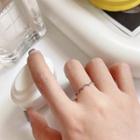 925 Sterling Wave Pattern Open Ring K771 - Silver - One Size