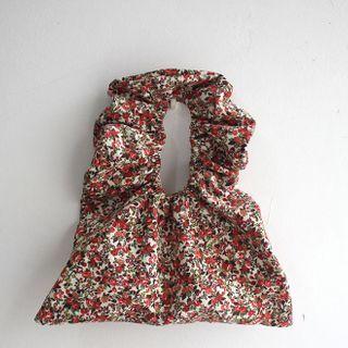 Ruffle Ruched Floral Handbag