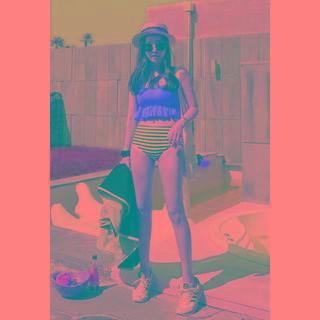 Sweetheart Neckline Frilled Bikini Set