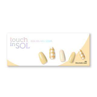 Touch In Sol - Real Gel Nail Strips - 12 Types #03 Citrus Butte Cream