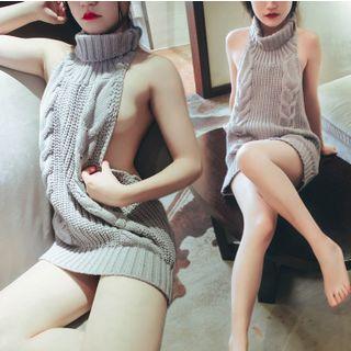 Halter Backless Knit Dress