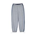 Denim Panel Loose Fit Pants