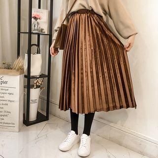 High-waist Midi Pleated Skirt