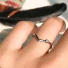 925 Sterling Silver V-shape Open Ring