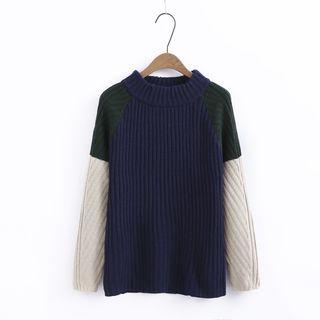 Color-block Raglan Sweater