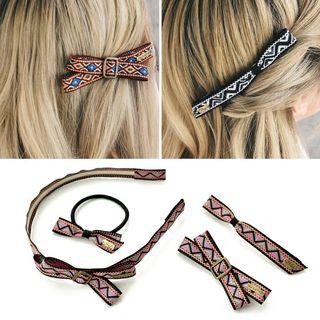 Printed Hairband / Hair Tie / Barrette