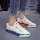 Colored Sole Canvas Sneakers