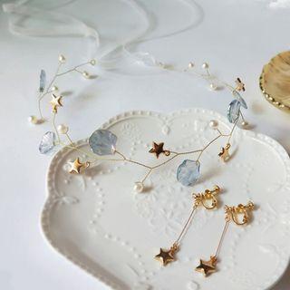 Alloy Resin Faux Pearl Alloy Headpiece / Earring
