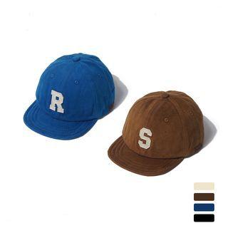 Alphabet Applique Short Brim Cap
