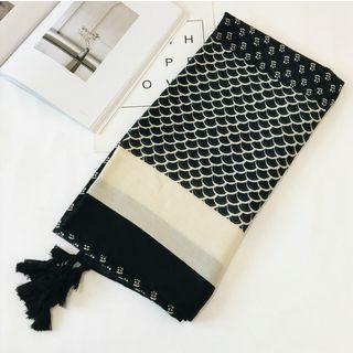 Patterned Scarf Black & White - One Size