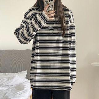 Pinstriped T-shirt Stripes - Black & White - One Size