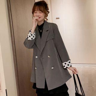 Double-breasted Dotted-cuff Blazer