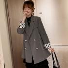 Double-breasted Dotted-cuff Blazer