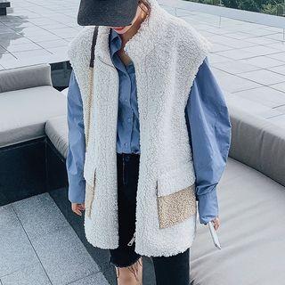 Fleece Zip Long Vest