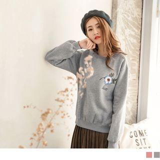 Floral Embroidered Loose Pullover