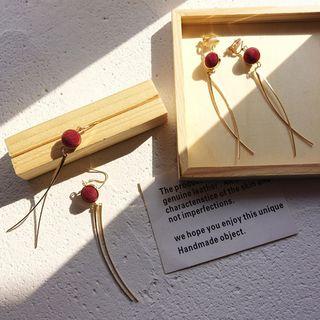 Velvet Ball Dangle Earring