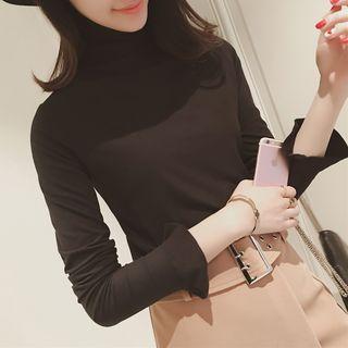 High Neck Long-sleeve Top