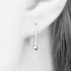 Bead Earring 1 Pair - Silver - One Size