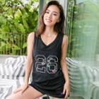 Sports Embroidered Mesh Tank Top