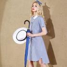 Short-sleeve Cutout-back Dress
