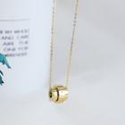 Stainless Steel Pendant Necklace Gold - One Size