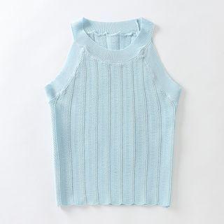 Halter Neck Knit Vest