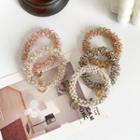 Lettering Disc Bead Hair Tie